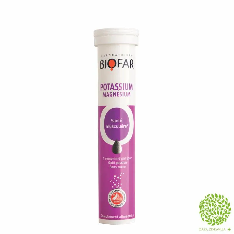 BIOFAR-K + Mg + B1, B2 20 šumećih tableta 