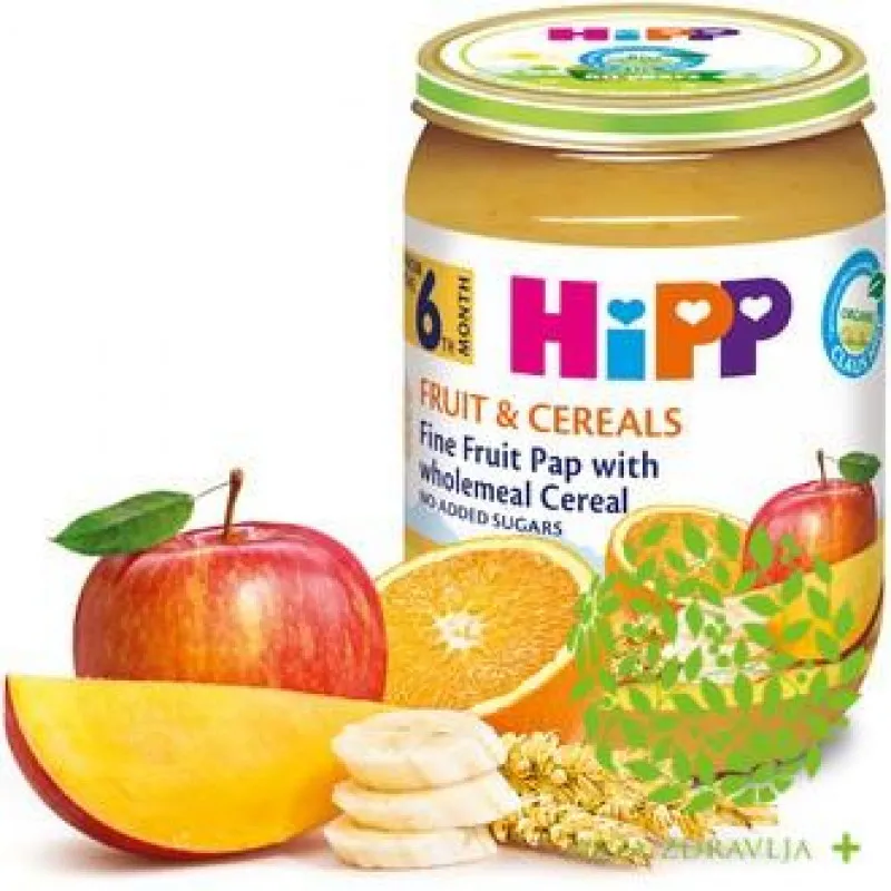 HIPP KAŠICA INTEGRALNE ŽITARICE + VOĆE 190g 