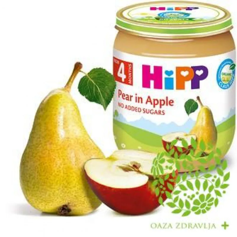 HIPP KAŠICA JABUKA + KRUŠKA 125g 