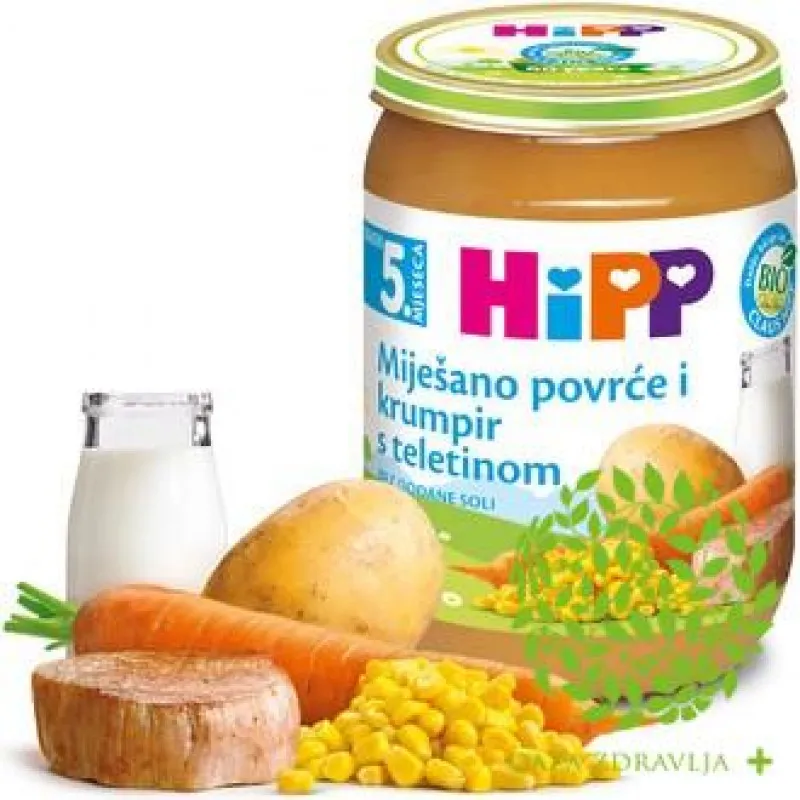 HIPP KAŠICA TELETINA + POVRĆE + KROMPIR 190g 