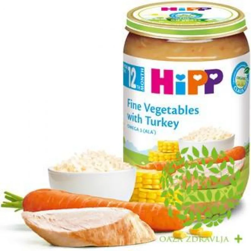 HIPP KAŠICA ĆURETINA + POVRĆE 220g 