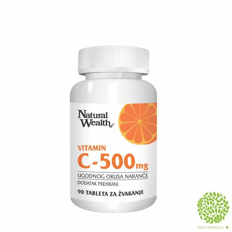 NATURAL WEALTH VITAMIN C -500 ZA ŽVAKANJE 90 tableta
