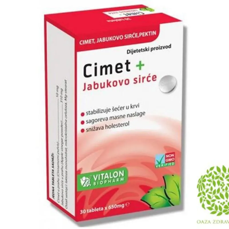 VITALON CIMET + JABUKOVO SIRĆE 30 tableta 