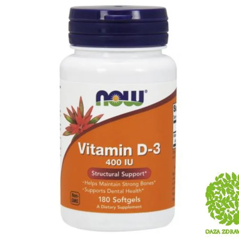 NOW VITAMIN D3 400IJ 180 kapsula 