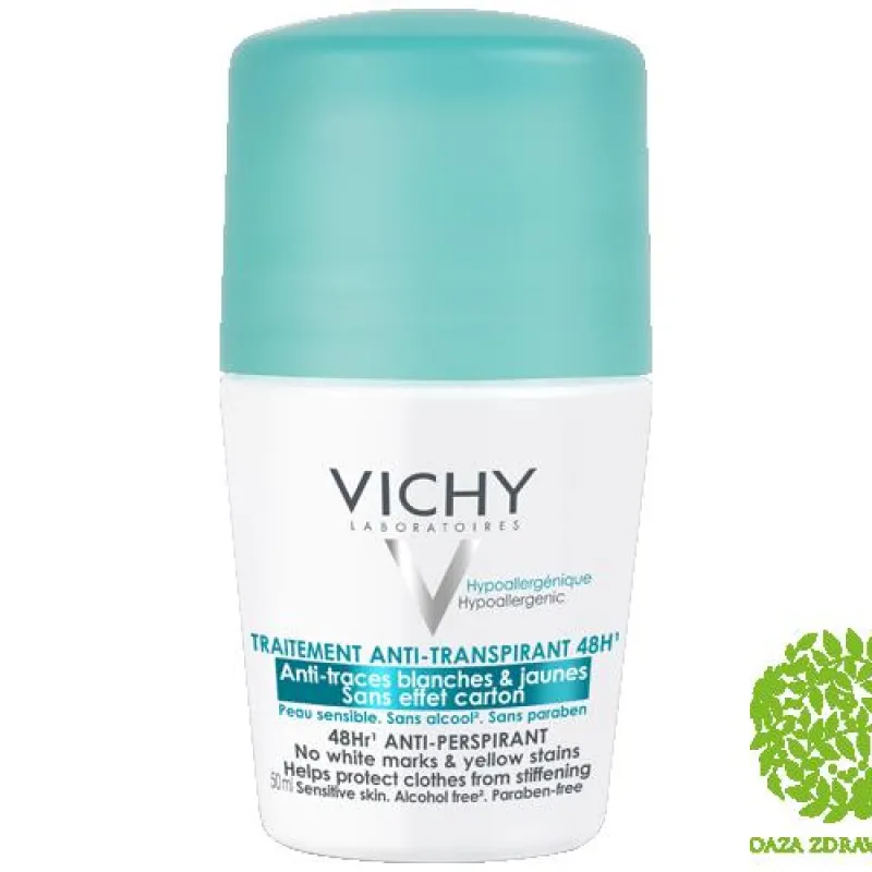 VICHY DÉODORANT ROLL-ON BEZ BELIH TRAGOVA I ŽUTIH FLEKA 50 ML 
