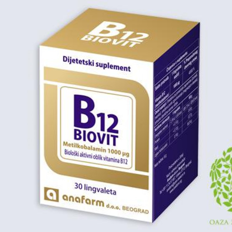 B12 BIOVIT 30 tableta Oaza zdravlja Akcija & Cena
