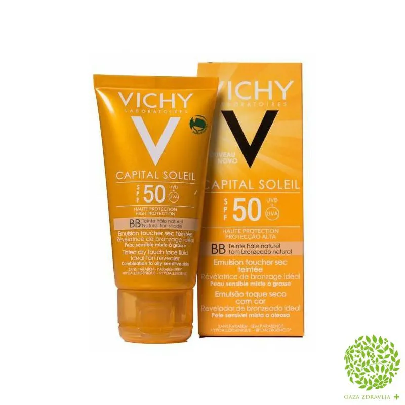 VICHY CAPITAL SOLEIL OBOJENI ,,DRY TOUCH” FLUID ZA LICE SPF50 