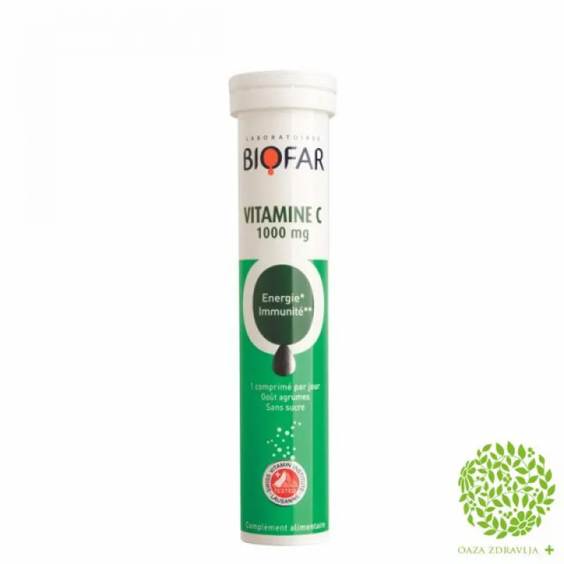 BIOFAR-VITAMIN C-1000 mg 20 šumećih tableta 