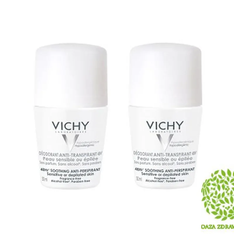 VICHY DÉODORANT Roll-on za osetljivu i depiliranu kožu, 50 ml PROMO 