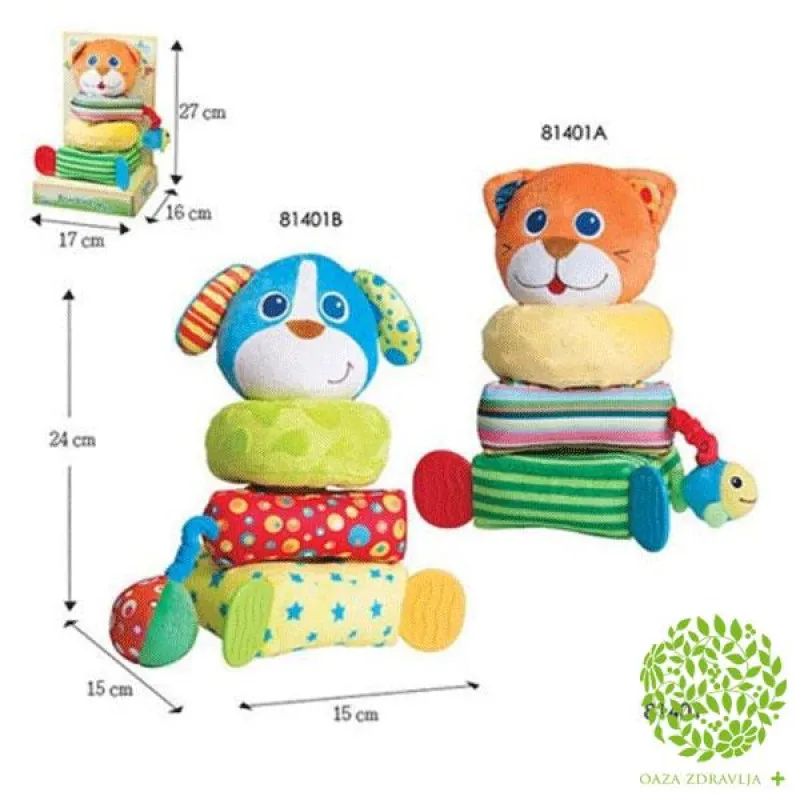 PLIŠANA IGRAČKA SLAGALICA KUCA/MACA