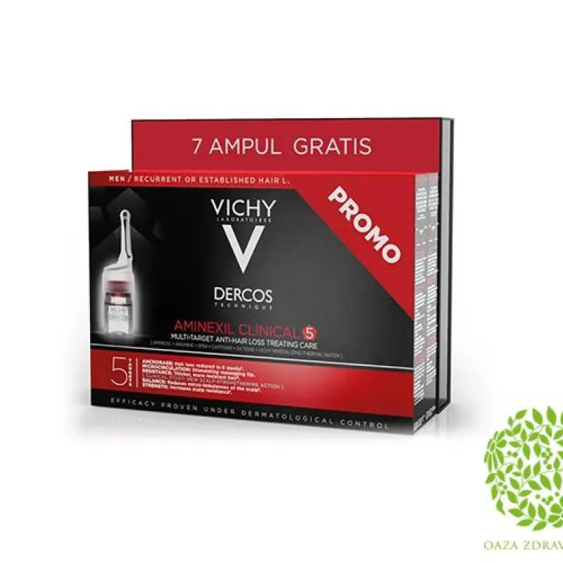 VICHY DERCOS AMINEXIL CLINICAL AMPULE ZA MUŠKARCE 28 kom. 