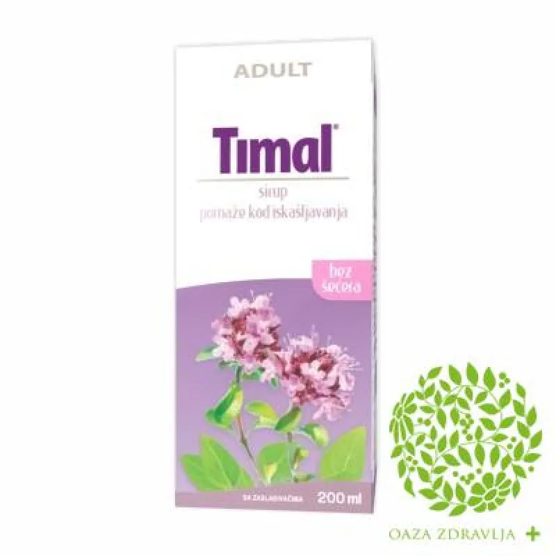 SIRUP TIMAL BEZ ŠEĆERA 200 ml 