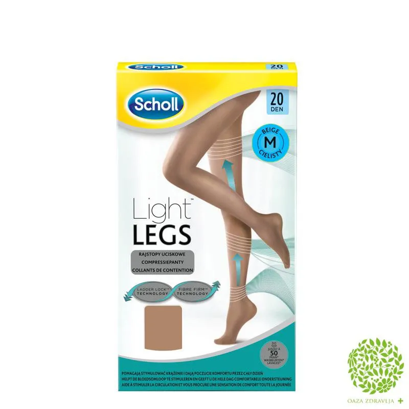SCHOLL LIGHT LEGS 20 DEN BEIGE M 