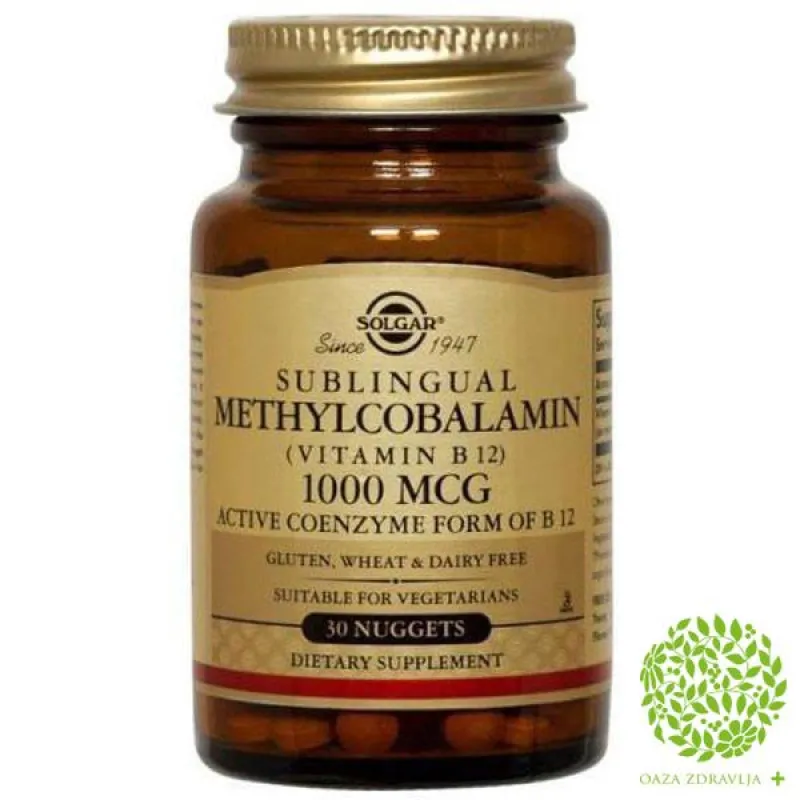 SOLGAR METHYLCOBALAMIN B12  30 tableta 