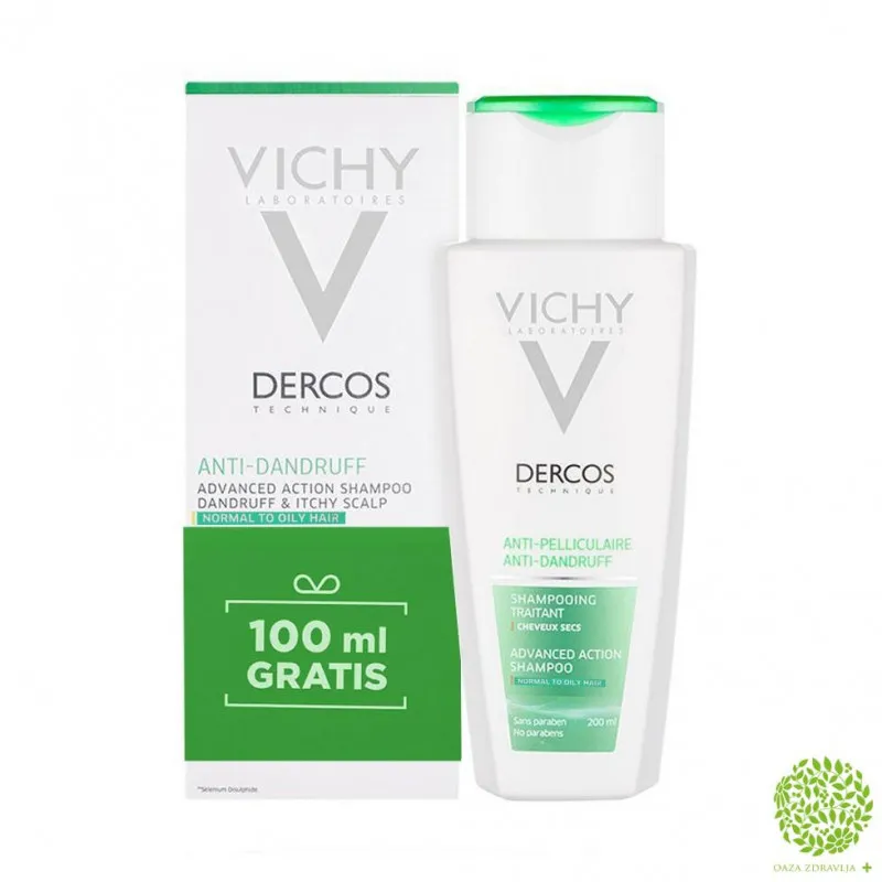VICHY DERCOS ŠAMPON PROTIV PERUTI za normalnu ili masnu kosu - PROMO 400ml 