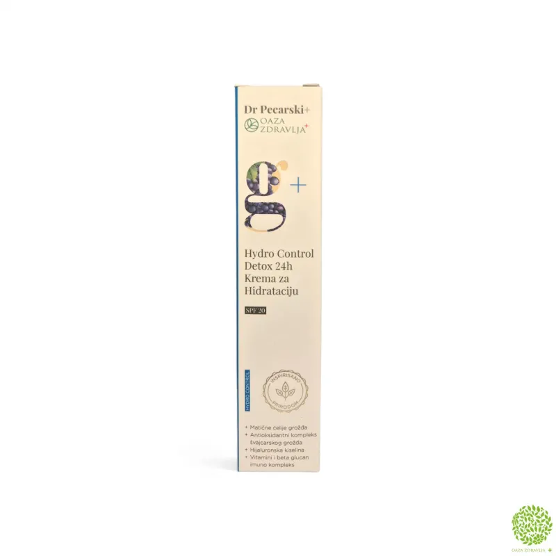 DR PECARSKI+ OAZA ZDRAVLJA HYDRO CONTOROL DETOX 24h - KREMA ZA HIDRATACIJU 50ml 