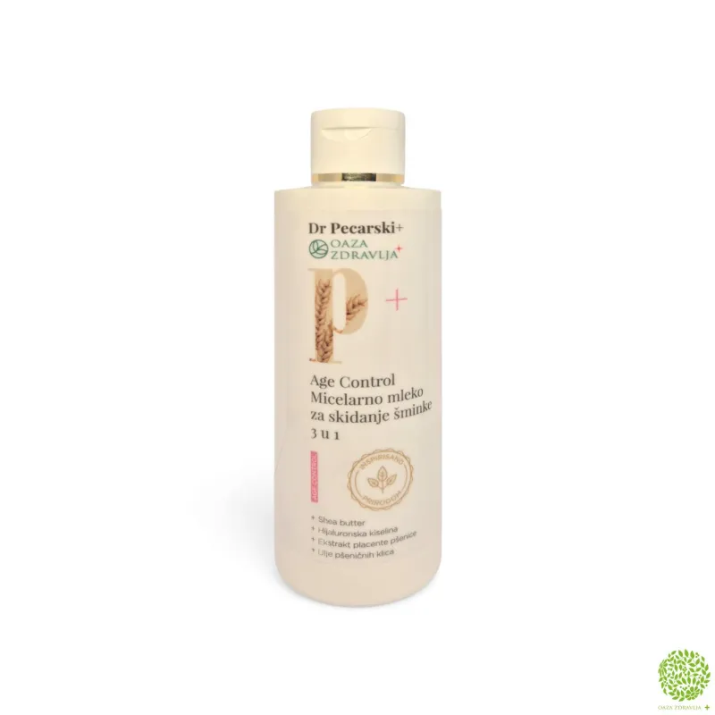 DR PECARSKI+ OAZA ZDRAVLJA AGE CONTROL MICELARNO MLEKO ZA SKIDANJE ŠMINKE 3u1 200ml 
