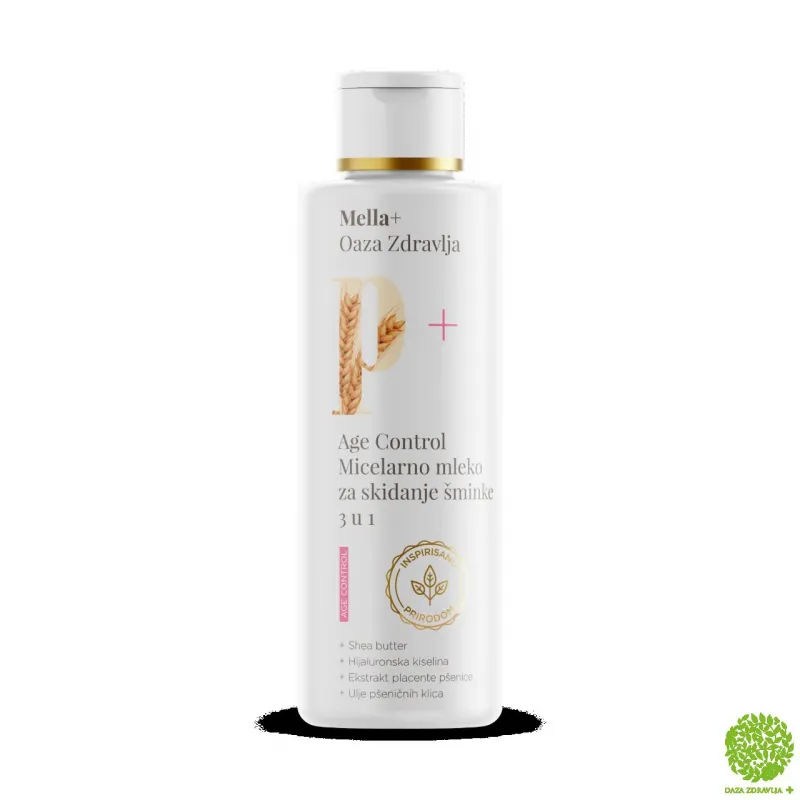MELLA+ AGE CONTROL MICELARNO MLEKO ZA SKIDANJE ŠMINKE 3u1 200ml 