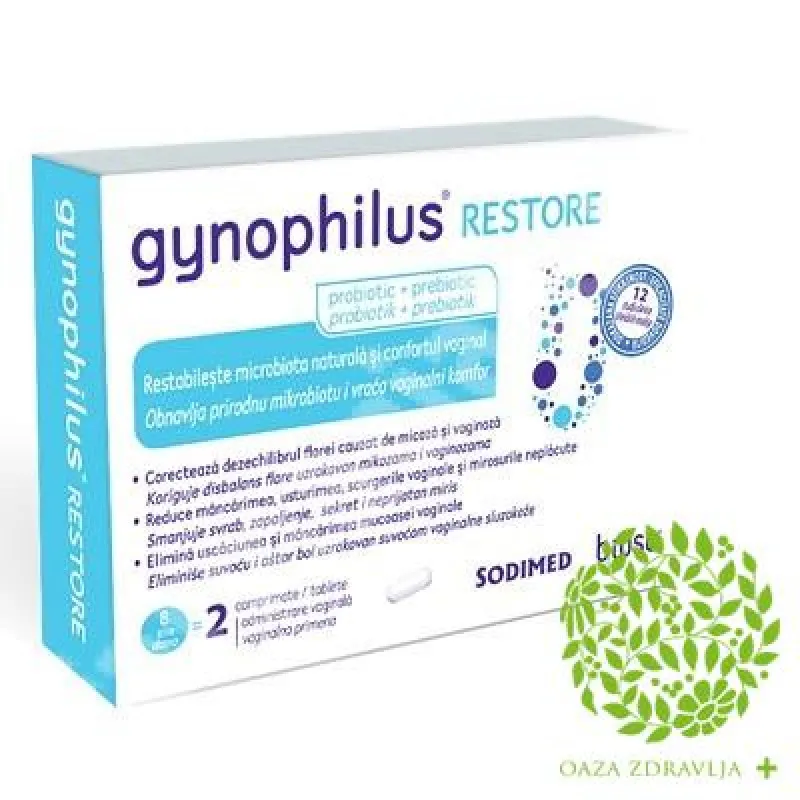 GYNOPHILUS RESTORE VAGINALNE TABLETE 2 KOM. 