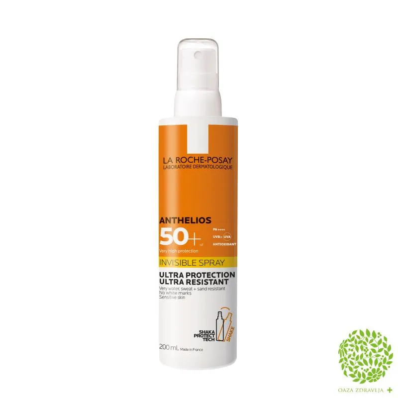 LA ROCHE-POSAY ANTHELIOS NEVIDLJIVI SPREJ ZA LICE I TELO SPF50+ 200ml