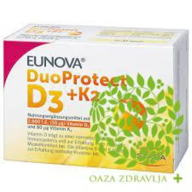 EUNOVA DUO D3 2000IU + K2 30 kapsula 