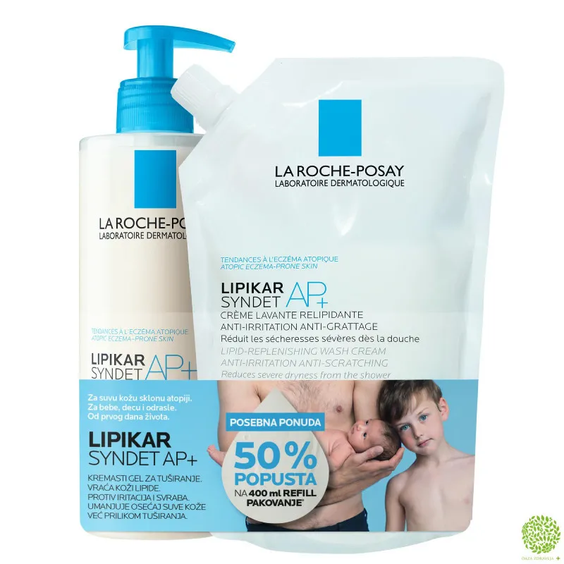 LA ROCHE-POSAY LIPIKAR SYNDET AP+ 400ML + ECO REFILL 400ML 