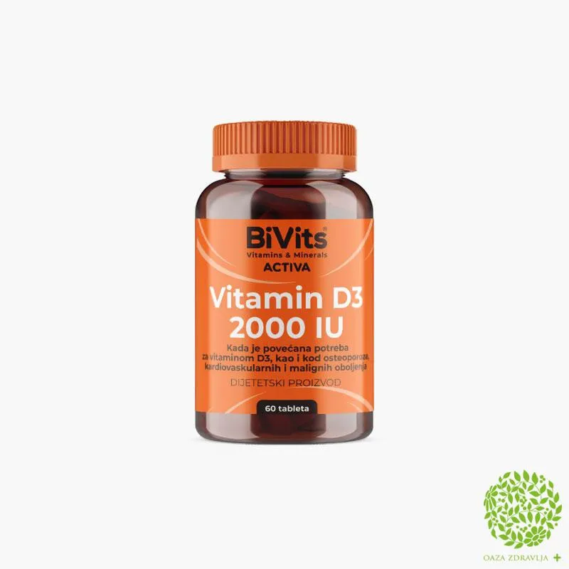 BIVITS ACTIVA VITAMIN D3 2000IU 60 tableta 