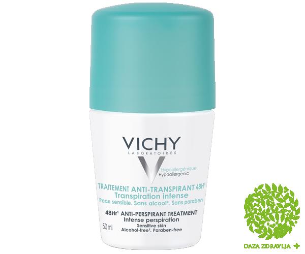 VICHY DÉODORANT ROLL-ON ZA REGULACIJU ZNOJENJA 48H 50 ML 