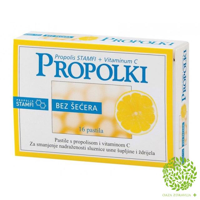 PROPOLKI PASTILE BEZ ŠEĆERA 16 kom. 