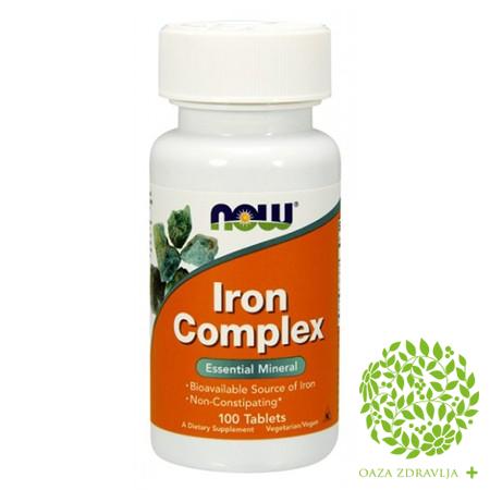 NOW IRON COMPLEX 100 tableta 