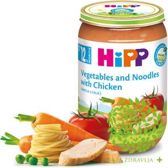 HIPP KAŠICA PILETINA + POVRĆE + TESTENINA 220g