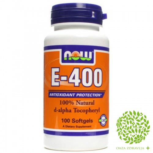 NOW VITAMIN E-400 100 kapsula 