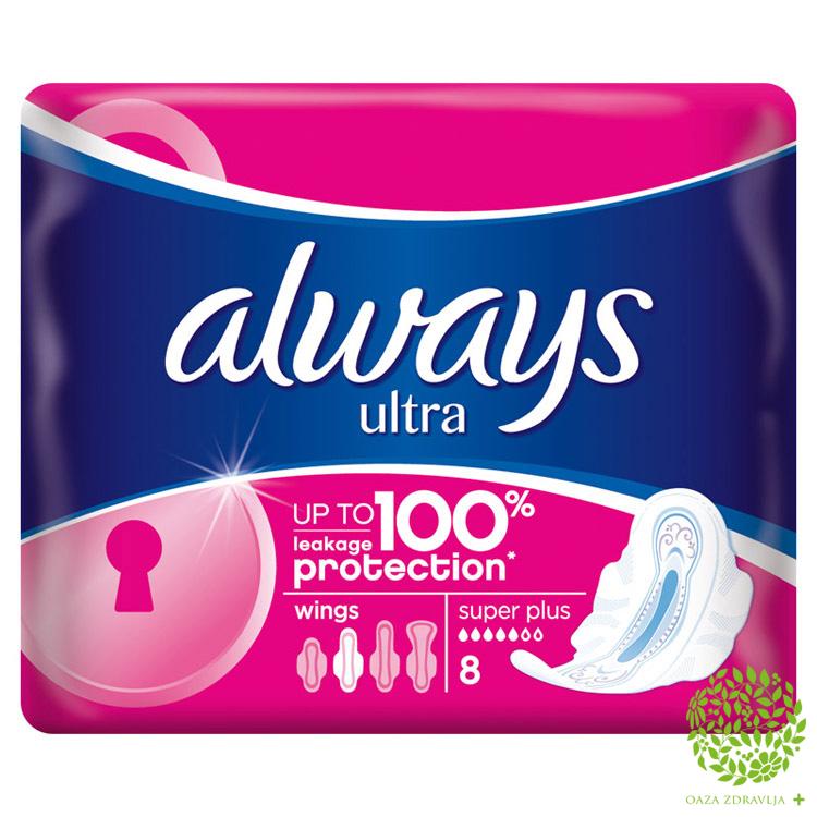 Ulosci Always Ultra Super Plus 8 Kom Oaza Zdravlja