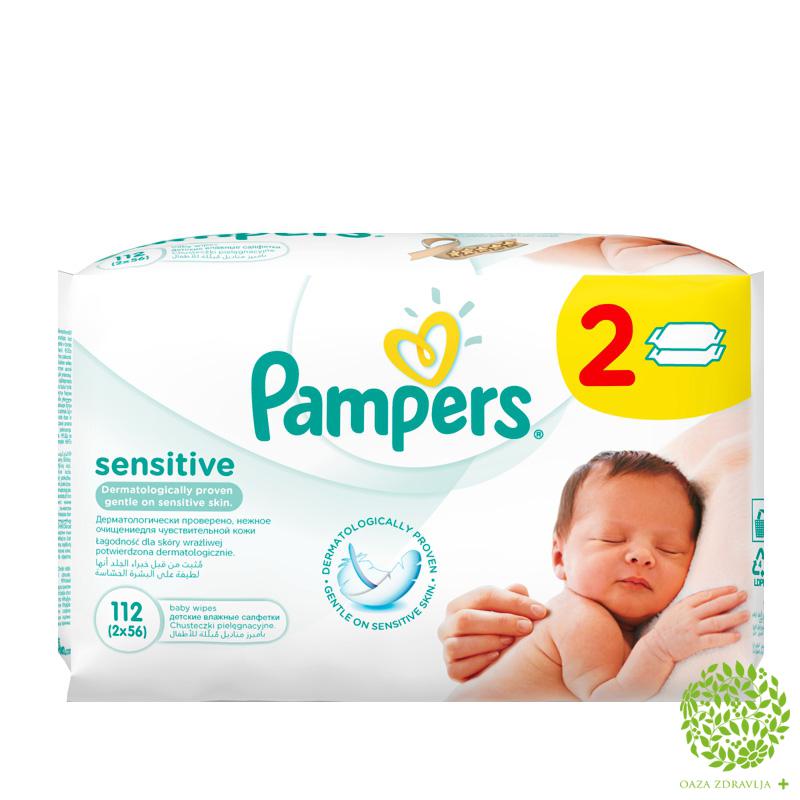 PAMPERS VLAŽNE MARAMICE SENSITIVE 112 kom. 