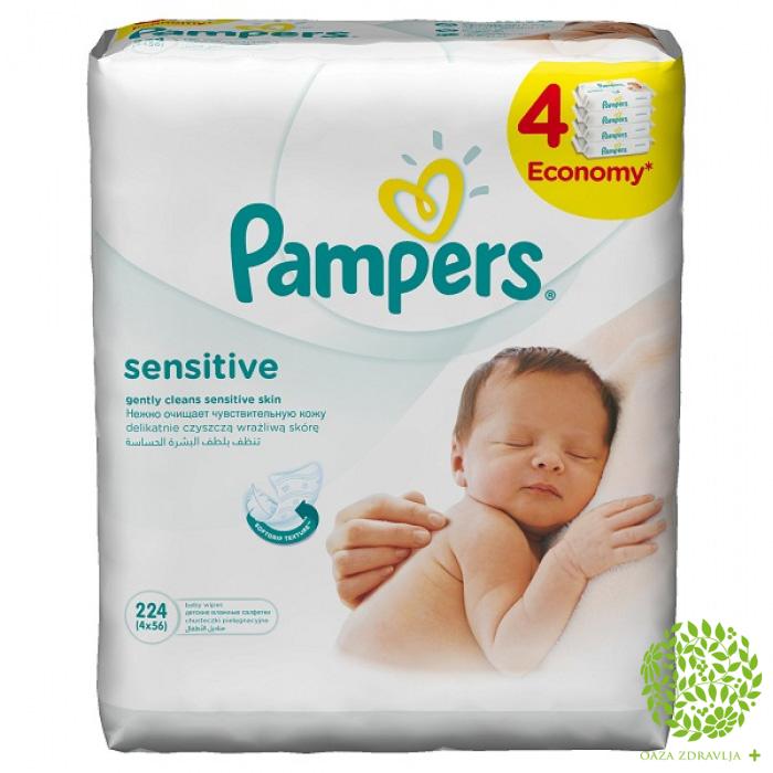 PAMPERS VLAŽNE MARAMICE SENSITIVE 224 kom.