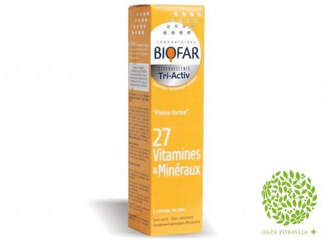 BIOFAR-27 VITAMINA/MINERALA 15 šumećih tableta 