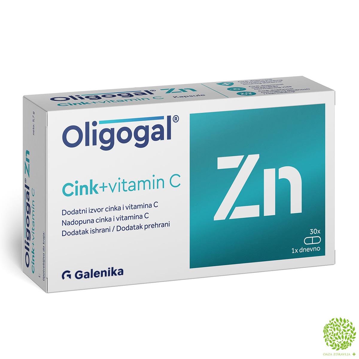OLIGOGAL - Zn + VITAMIN C 30 kapsula 