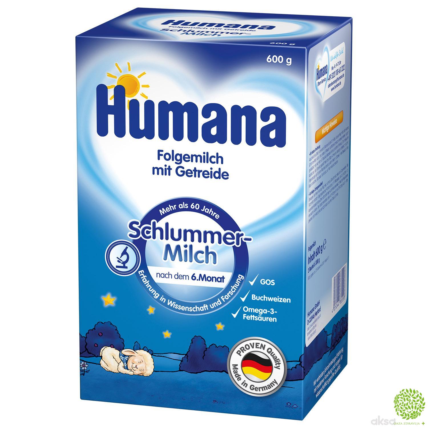 Humana Mleko Za Laku Noc 600g Oaza Zdravlja