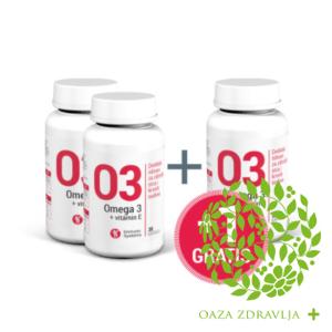 OMEGA 3+VITAMIN E 30 kapsula 2 + 1 GRATIS 