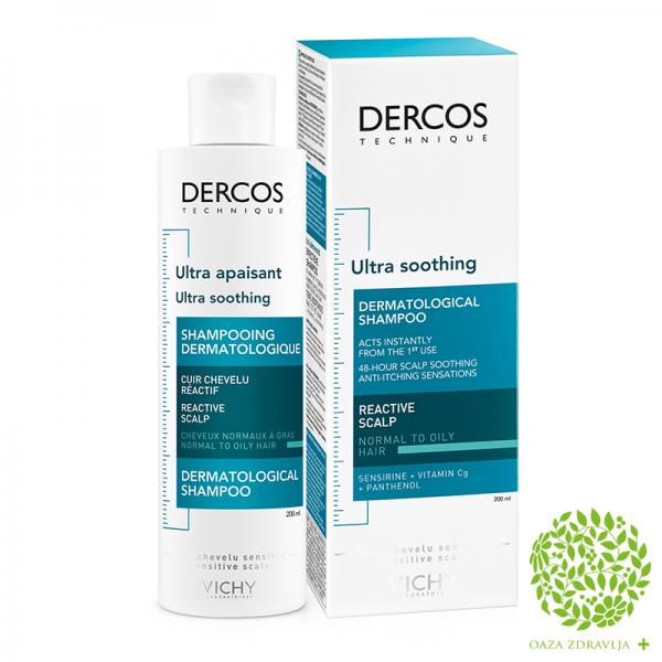 VICHY DERCOS SMIRUJUĆI ŠAMPON ZA OSETLJIVO MASNO VLASIŠTE 200 ML