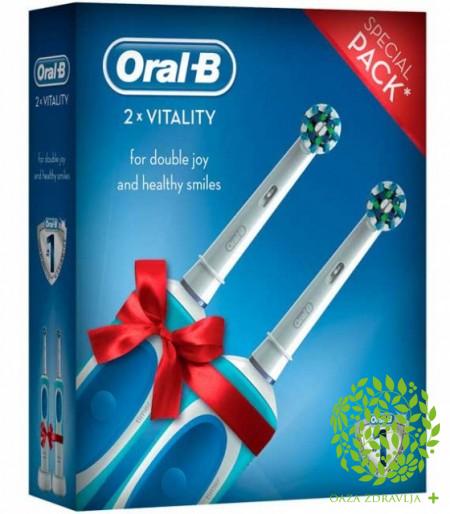 ORAL-B ELEKTRIČNA ČETKICA VITALITY 1+1 FAMILY PACK 