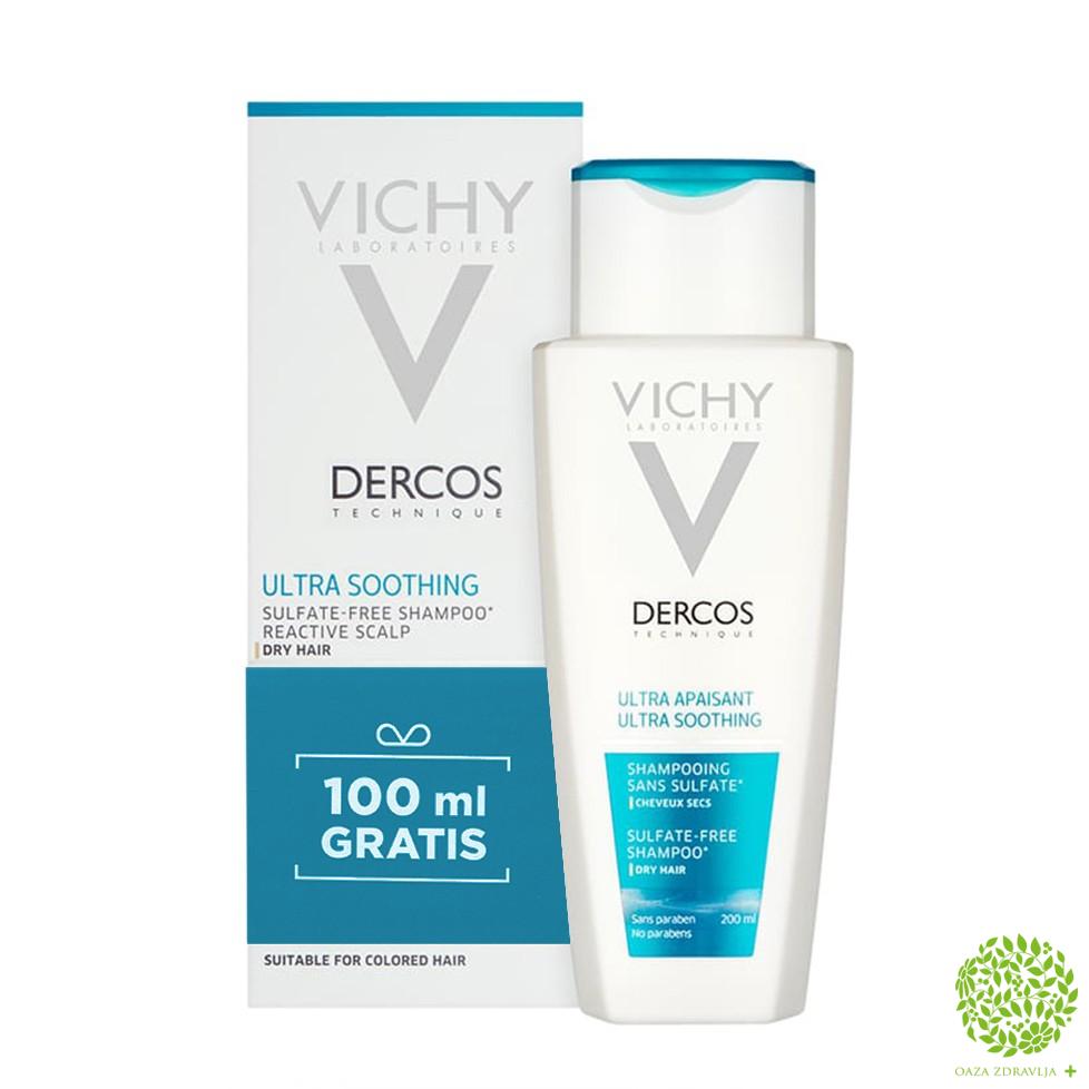 VICHY DERCOS IZUZETNO UMIRUJUĆI ŠAMPON (Suva kosa) - PROMO 400ml 