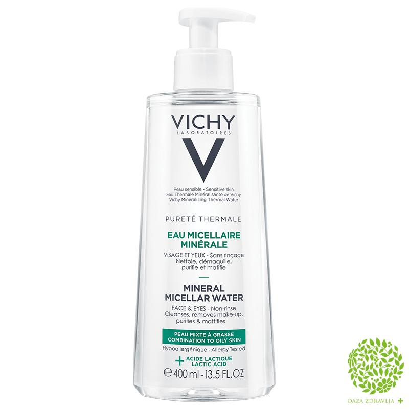 VICHY PURETÉ THERMALE MICELARNA VODA ZA MEŠOVITU KOŽU 400ML 