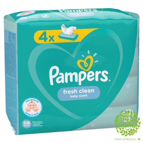 PAMPERS VLAŽNE MARAMICE NATURAL CLEAN 4X52 kom. 