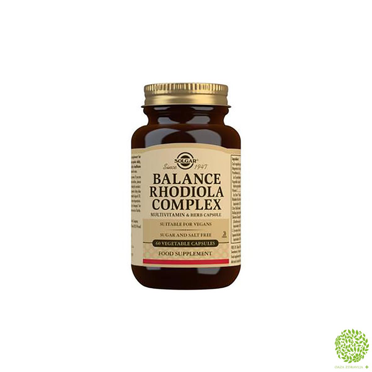 SOLGAR BALANCE RHODIOLA COMPLEX 60 kapsula