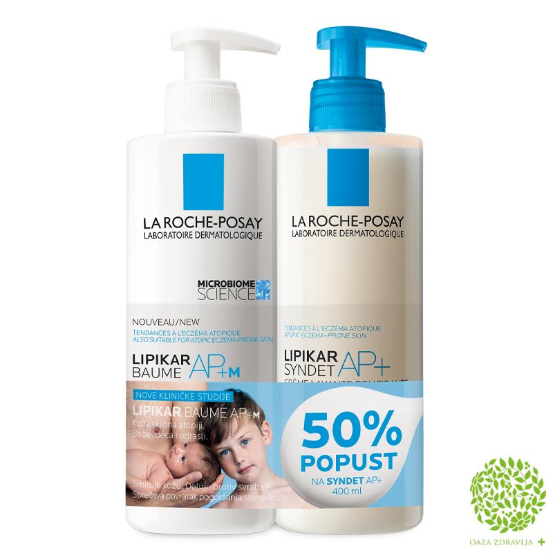 LA ROCHE-POSAY LIPIKAR BAUME AP+ 400ml + LIPIKAR SYNDET 400ml