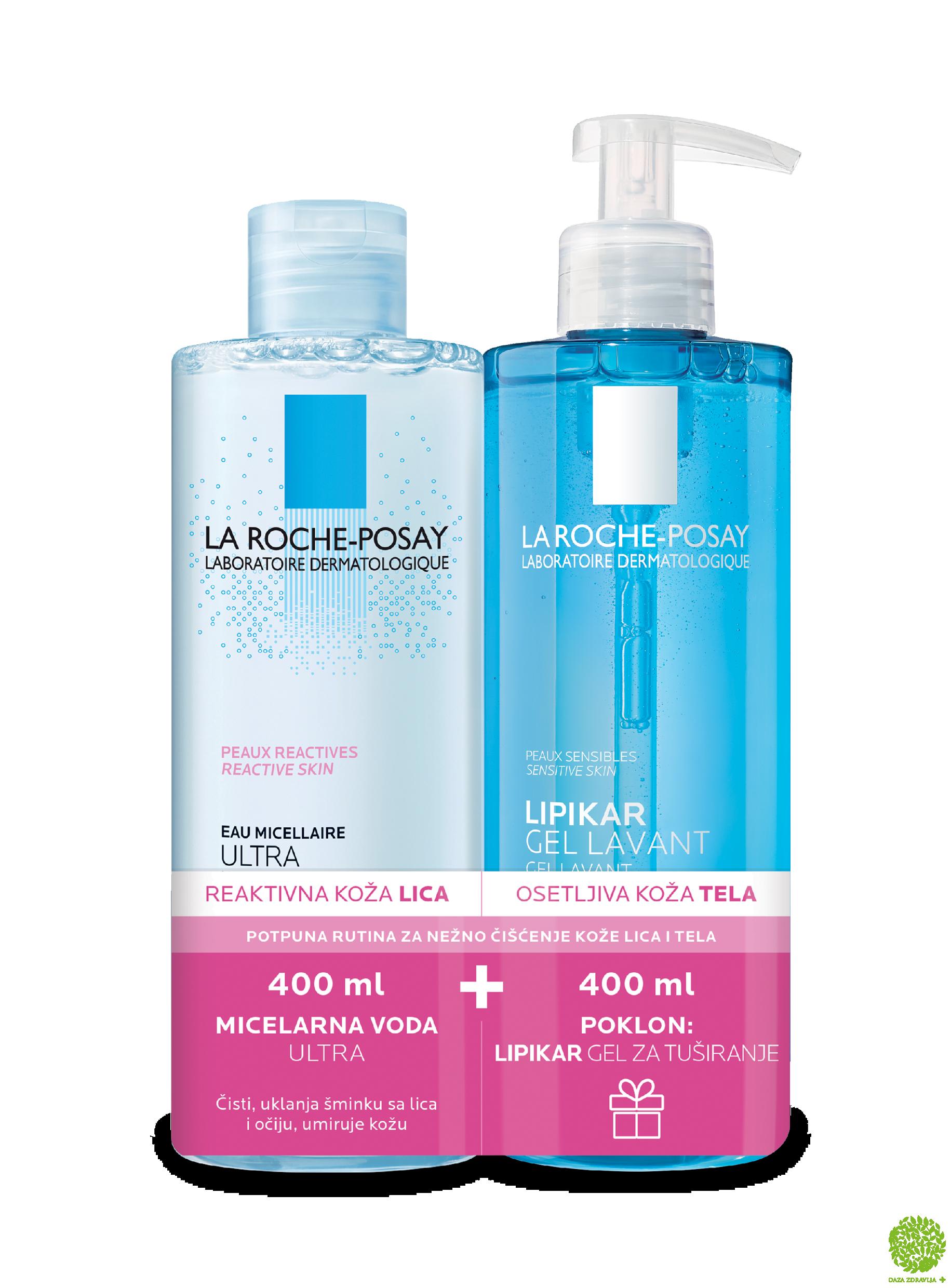 LA ROCHE POSAY REACTIV MICELARNA VODA + LIPIKAR GEL 