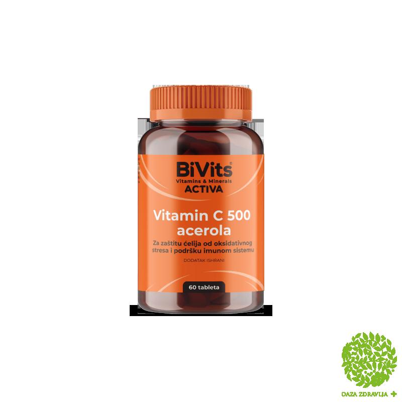 BIVITS ACTIVA VITAMIN C 500 ACEROLA 60 tableta 