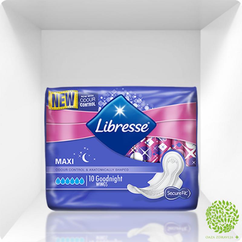 Ulosci Libresse Maxi Goodnight 10 Kom Oaza Zdravlja