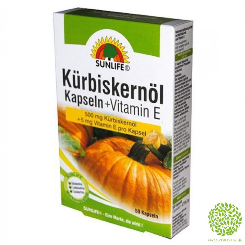 Seme Bundeve Vitamin E 50 Kapsula Oaza Zdravlja